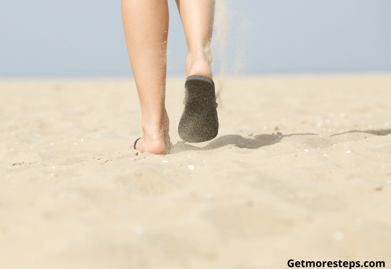 Walking on hot sand