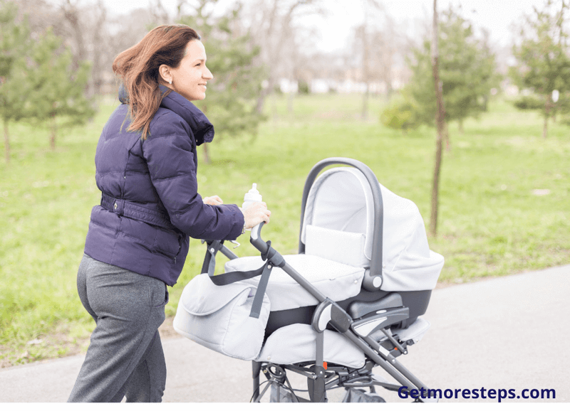 Push baby stroller to get more steps